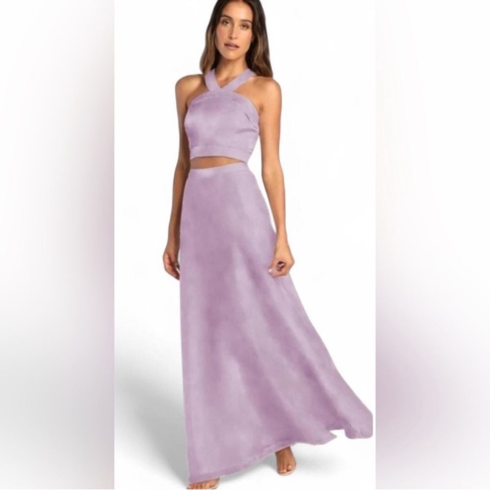 Lulus Lavender Two-Piece Maxi skirt and top set New